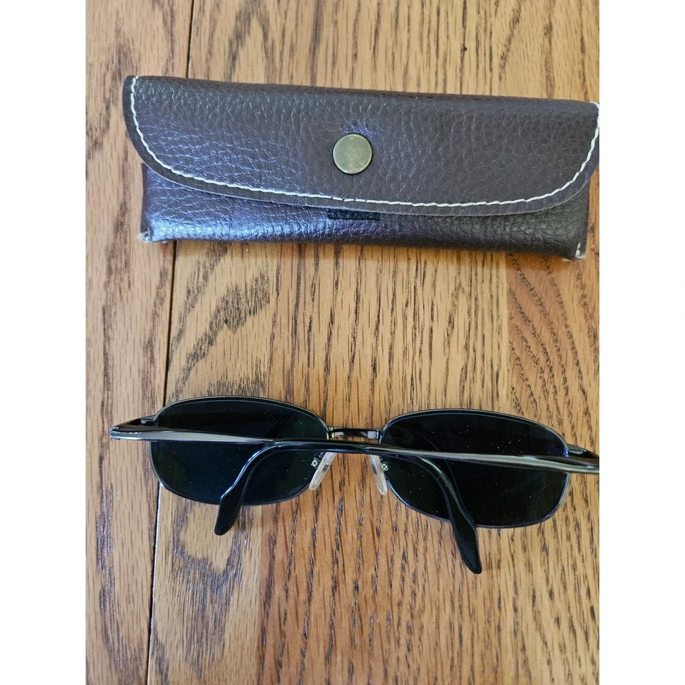 Veza Omni Sunglasses Unisex 55mm Gunmetal Rectangular Matrix Y2K Minimalist